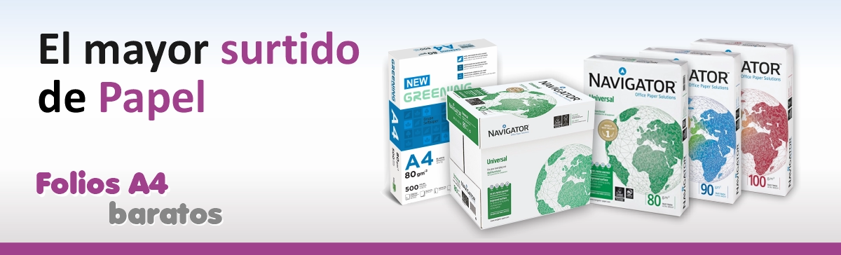 El mayor surtido de papel DinA4 y folio